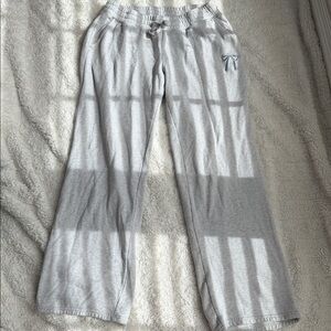 Gray Lounge Pants with Small Bow Detail